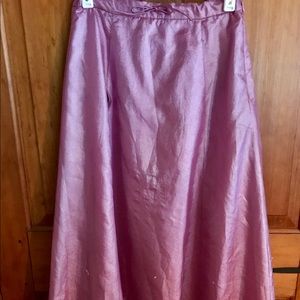 Girl’s long satin a-line skirt